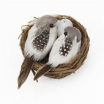 Realistic Artificial Bird Nest With Bird Eggs Car Ornament For Garden Party Lawn Decoration
