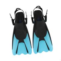 Set of Diving Fins, Swimming Snorkeling Training Fins with Comfortable Adjustable S mėlyna