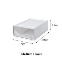 Office Desktop Storage Box Organizer Drawer-style Workstation A4 File Storage Cabinet Transparent Storage Boxes Stackable Rack