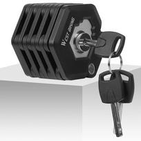 West Biking Foldable Bike Lock With 3 Keys Hamburg Lock Alloy Anti Theft Strong Secure Bicycle Folding Lock Mount juoda
