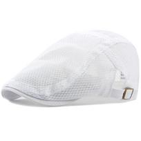 HT4822 Berets Men Women Spring Summer Mesh Cap Artist Painter Beret Hat Breathable Ivy Flat Cap Male Female Adjustable Beret Cap 55-60cm Adjustable