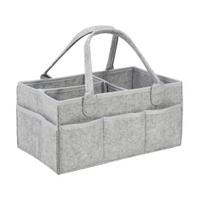 Storage Box with Handle And Multiple Pockets Organizer Portable Diaper Storage Bag for Nursery Kids Toys Snacks pilka