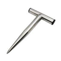 Stainless Steel Hand Dibber Plant Hole Digger Garden Planting Tool with T-Handle Soil Digging Tool for Planting Bulbs Tulips Daffodils Vegetable S