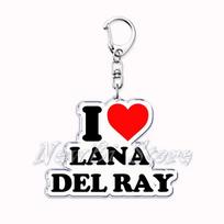 Singer Lana Del Rey Keychain for Accessories Bag Pendant Born To Die Ultraviolence Key Chain Ring Keychains Jewelry Fans Gift red