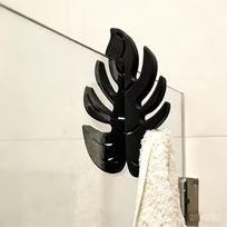 Anti-Scratch 3D Print Bathroom Hook Hawaiian Tropical No-Drill Glass Door Hook Plastic Turtle Leaf Towel Hanger Beach Decoration juoda