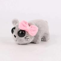 Hamster Sad Musical Plush Toy Cute Kawaii Soft Stuffed Animal Cute Hamster Plushie Doll For Christmas Birthday Gift white