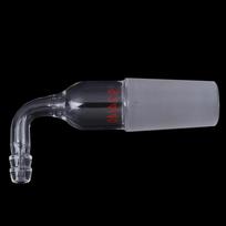 24/40,Glass Adapter Cone To Rubber Tube,Right Angle Connection,Hose Inlet