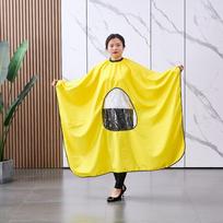 Transparent Viewing Window Salon Hairdressing Cape Barber Apron Haircut Cloak Shave Apron Barber Shop Hairdressing Tool geltona
