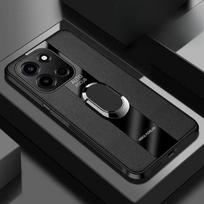 Plexiglass PU Leather Case For OnePlus Nord 6 Magnetic Metal Ring Stand Holder Shockproof Protection Cover For OnePlus Nord 6 1+ For OnePlus Nord 6