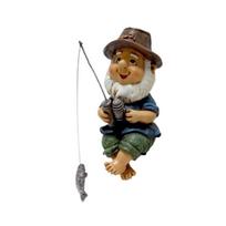 Colorful Resin Fisherman Aquarium Decoration Planter Creative Landscape Flower Pot