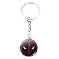 Deadpool & Wolverine Logo Charm Keychain Pendant - Popular Superhero Accessory white