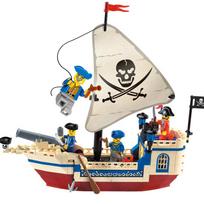 Pirate Ship Building Blocks – Kids Educational Bricks Set Compatible Pirate Vessel Model with Action Figures Toys Model