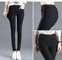 Women's High-Stretch Four-Pocket Slim Fit Woven Pencil Pants - Plus Size, Tapered Leg for Spring and Autumn 2025 S juoda