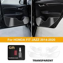 For Honda Fit/Jazz 2014-2020 TPU Car Door Anti Kick Pad Inner Side Edge Film Front and Rear Door Side Panel Protection Pad