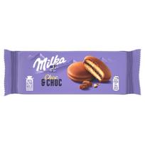 Milka Choc & Choc biskvitiniai sausainiai su kakavos įdaru, padengti pieniniu šokoladu 150 g
