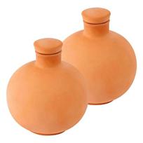 Didelis 1000 ml automatinis laistymo įrenginys patalpų ir lauko augalams su raudonojo molio vazonu, nuolatinė laistymo sistema 1 orange
