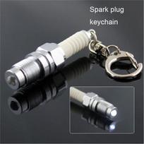 Įprastas LED raktų pakabukas uždegimo žvakė, raktų pakabukas, automobilių dalių raktų pakabukas 1pc black