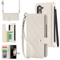 New Model Suitable for Samsung Z Fold7 Folding Mobile Phone Case Crossbody Fold6 Multi-function Leather Case Fold3 Pencil Bag Galaxy Z Fold5