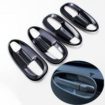 Anglies pluošto automobilio durelių rankenos dubens dangtelis, skirtas Mercedes Benz Vito W447 Metris Valente V-Class 2014- stiliaus lipdukas silver handle