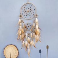 Dream Catcher Hand-woven Feathers Wind Chimes Wall Decoration Girl Room Hanging Ornaments Holiday Festival Gifts Home Accessory