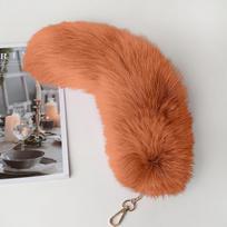 Pliušinis uodegos raktų pakabukas, vaidmenų žaislas, kostiumo raktų pakabukas One Size oranžinė