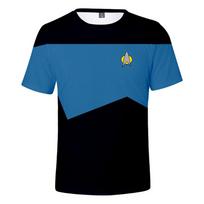 Summer Fashion and Creative Interstellar Fans 3D Printing Simple and Personalized Casual Short Sleeves M