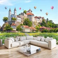 Tapetai HD 3D Pilies Kraštovaizdžio Freska Svetainė Miegamasis TV Foninė Sienelė Vaikų Kambarys 3D Tapetai 200 cm(W) x 140 cm(H)