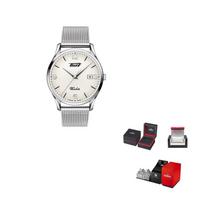TISSOT Vistada kolekcijos kvarcinis mechanizmas, 30 m atsparumas vandeniui, vyriškas laikrodis, 40 mm sidabrinis ciferblatas, T118.410.11.277.00 Regular Watch Box white
