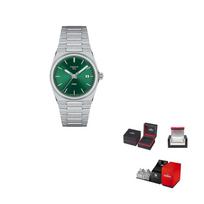 TISSOT PRX Quartz Movement 100m Water Resistance Women's Watch 35mm 34.6*35mm Green Dial T137.210.11.081.00 Green Dial gray