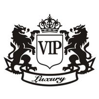 Dvigubo liūto karūnos VIP raidės motociklo automobilio puošmena atspindintis lipdukas juoda