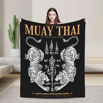 Muay Thai Brazilian Jiu-jitsu Flannel Throw Blanket Boxing Wrestling Bedding Knitted Blanket Travel Super Soft Portable Quilt 75x90cm