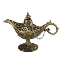 Vintage Aladdin lempos arbatinukas iš cinko lydinio biuro namų darbalaukio dekoro kolekcija antikvarinės bronzos spalvos