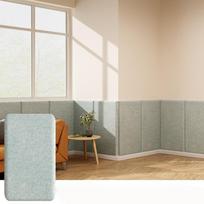 1PC 23x50cm 3D Wall Stickers Soft Back Anti-bump Anti-collision Wall Pad Self-adhesive 3D Design Background Wall Pad (light green,1PC) šviesiai žalios spalvos