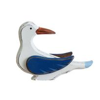 Wood Bird Statue, Nautical Seagull Figurine, Coastal Ocean Standing Sea Bird Statue for Home Bathroom, Living Room, Table Decor A