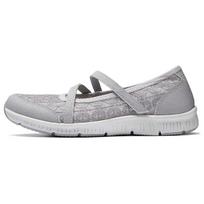 Skechers Fabric Synthetic Leather Casual Versatile Shock Absorbing Durable Breathable Lightweight Rebound Low Top Lifestyle Sneakers 100624-LTGY 35