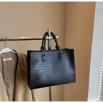 Faux Leather Crocodile Print Tote Bag For Women, Large Capacity Shoulder Handbag, Casual Commute Work Purse juoda
