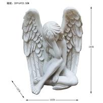 Vintage Resin Garden Statue Redemption Angel Sculpture For Outdoor Yard Decor Fairy Core Girl Figure Art Craft Gift