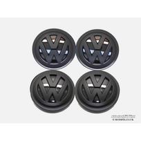 MODIFIX-CO-UK VW Matinės juodos lengvojo lydinio ratlankių centrinės dalies dangteliai 4 vnt. VW Golf MK7 Passat Tiguan 66mm