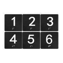 4  X 4  Exam Room Sign,Exam Room Numbers with Braille and Tactiles Identification Signs Numbers for Exam Rooms Offices 1