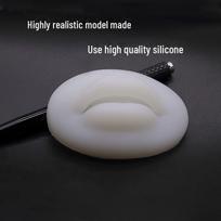 3D silikoninis lūpų tatuiruočių praktikos blokas pradedantiesiems pouty lips balta