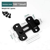 Nerūdijančio plieno durų skląstis namams, modernaus paprasto stiliaus, miegamojo, vonios kambario ir spintelių durims Flat Small Buckle juoda