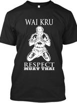 Wai Kru Ceremony Respect Muay Thai T Shirt New 100% Cotton Short Sleeve O-Neck T-shirt Casual Mens Top S juoda