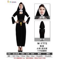 Halloween Drama Stage Performance Sexy Nun Robe Party Cosplay Costume one size fits all