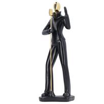 Band Figure Statue Stable Resin Musical Figure Sculpture Exquisite Craftsmanship Decorative Musician Figurine for Cafe