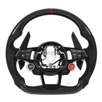 Upgrades To New Style Carbon Fiber Steering Wheel Replacement for RS3 RS4 RS5 RS6 RS7 TT R8 2010‑2021