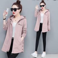 Plus Size Women's Footwear Windbreaker Women's Spring and Autumn Thin Women's Coat Women's XXXL chaki
