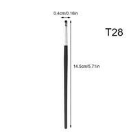 Detalinis mažas akių šešėlių makiažo šepetėlis, akių kontūro tušavimo šepetėlis, arklių plaukų akių šešėlių tušavimo šepetėlis, mažas dūminio akių kontūro makiažo šepetėlis T28