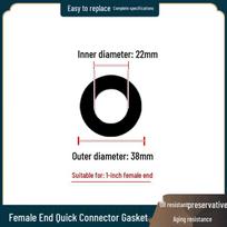 Quick Coupler Female End Gasket 1-4 inch Seal Ring Washer with Ears and Handle
