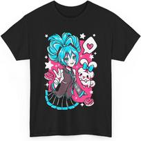 Hatsune Anime T-Shirt Miku Melodic Digital Diva Aesthetic Vovaloid Vibrant Style Vivid Pop Unisex T-Shirt M-6 S juoda
