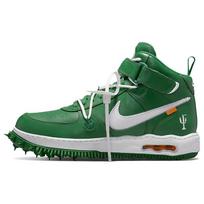 Nike X Off White Air Force 1 Mid Sp Leather 'Pine Green' DR0500-300 37.5